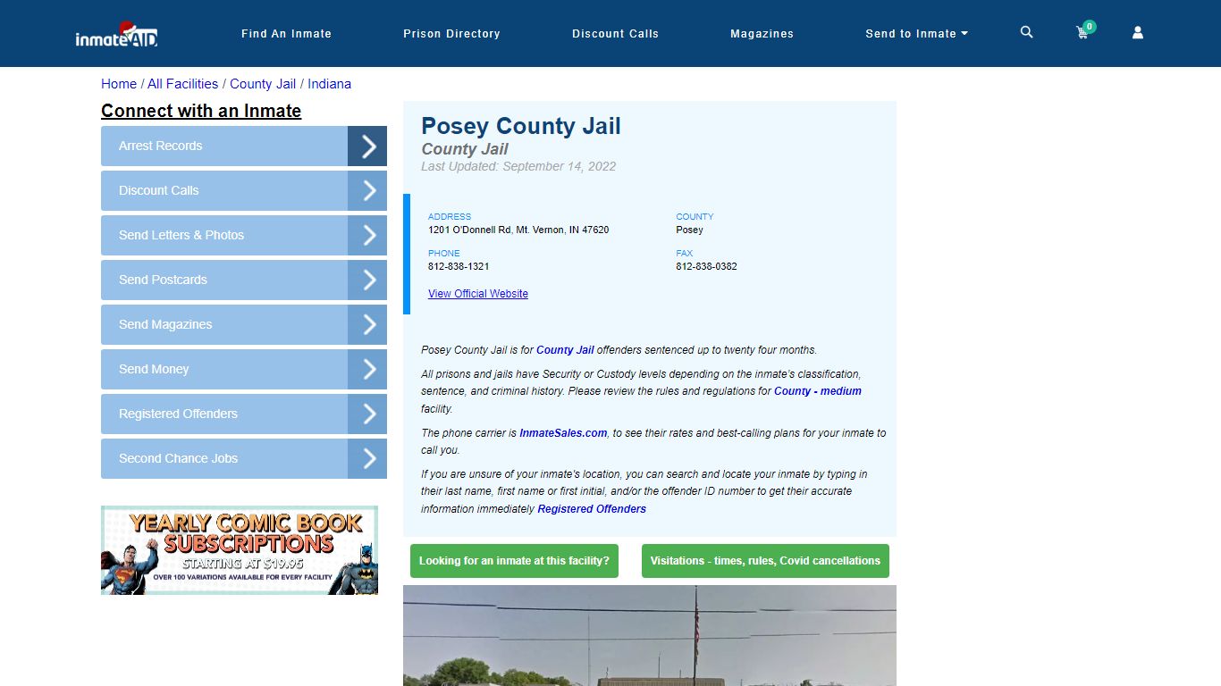 Posey County Jail - Inmate Locator - Mt. Vernon, IN